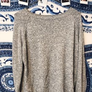 BRANDY MELVILLE GREY SWEATER CREW NECK